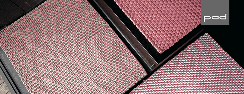 Pad Concept Shop - Teppich POOL in Pink mit Sand oder Weiß und UNI Pink für das Badezimmer oder Outdoor weiche robuste Haptik